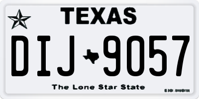 TX license plate DIJ9057