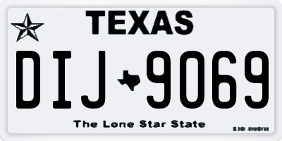TX license plate DIJ9069