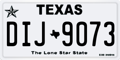 TX license plate DIJ9073