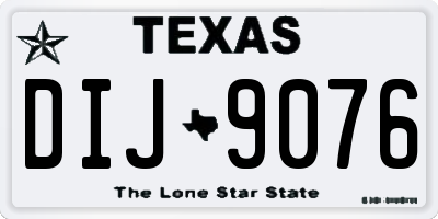 TX license plate DIJ9076