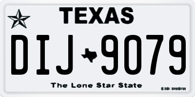 TX license plate DIJ9079