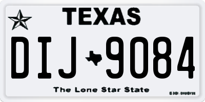 TX license plate DIJ9084