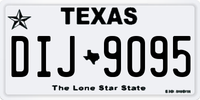 TX license plate DIJ9095