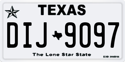 TX license plate DIJ9097