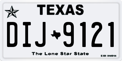 TX license plate DIJ9121