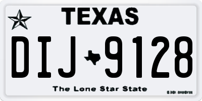 TX license plate DIJ9128