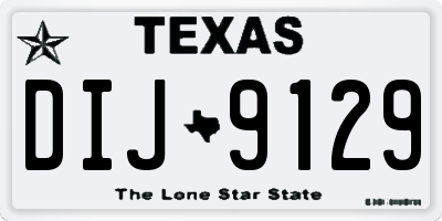 TX license plate DIJ9129