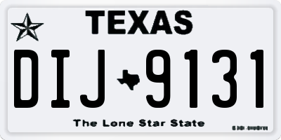 TX license plate DIJ9131