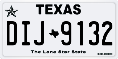 TX license plate DIJ9132