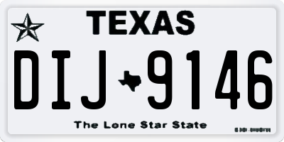 TX license plate DIJ9146