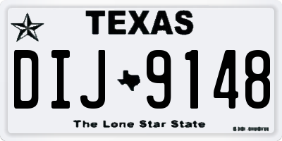 TX license plate DIJ9148