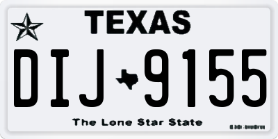TX license plate DIJ9155