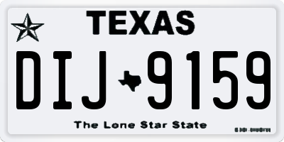 TX license plate DIJ9159