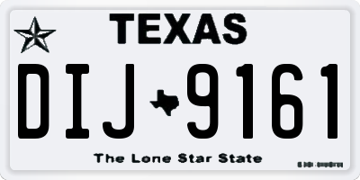 TX license plate DIJ9161