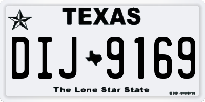 TX license plate DIJ9169
