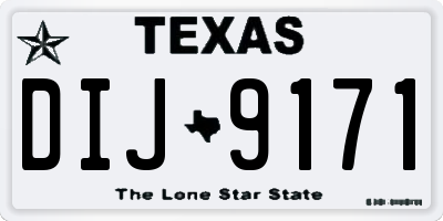 TX license plate DIJ9171