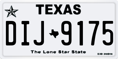 TX license plate DIJ9175