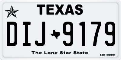 TX license plate DIJ9179