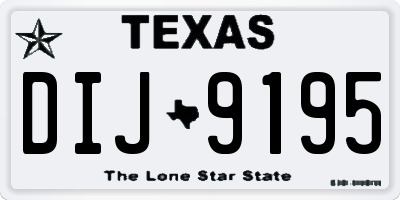 TX license plate DIJ9195