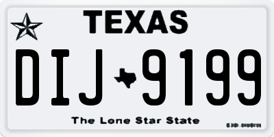 TX license plate DIJ9199