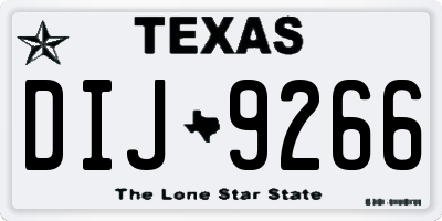 TX license plate DIJ9266