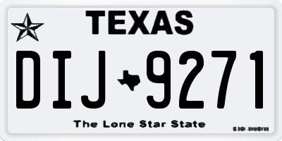 TX license plate DIJ9271