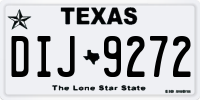 TX license plate DIJ9272