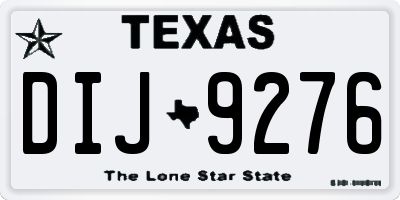 TX license plate DIJ9276
