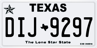 TX license plate DIJ9297
