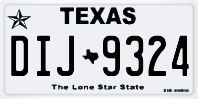 TX license plate DIJ9324