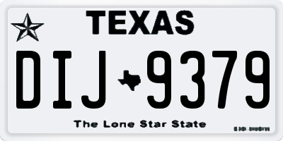 TX license plate DIJ9379