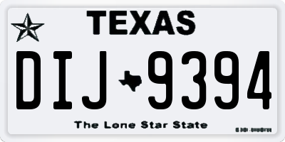 TX license plate DIJ9394