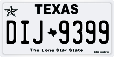 TX license plate DIJ9399