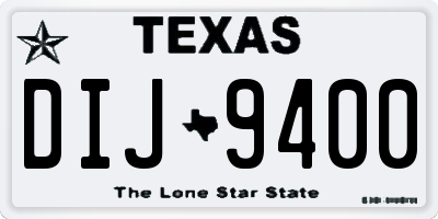 TX license plate DIJ9400