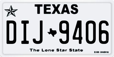 TX license plate DIJ9406