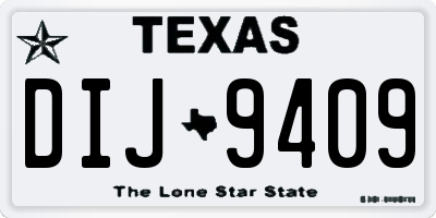 TX license plate DIJ9409