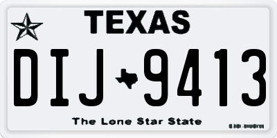 TX license plate DIJ9413