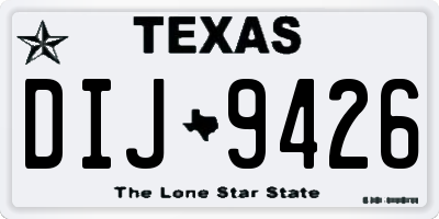 TX license plate DIJ9426