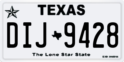 TX license plate DIJ9428