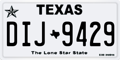 TX license plate DIJ9429