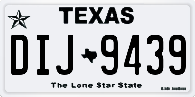 TX license plate DIJ9439