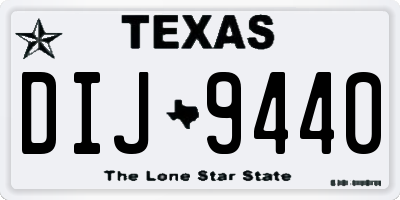TX license plate DIJ9440
