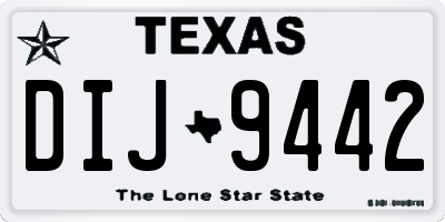 TX license plate DIJ9442