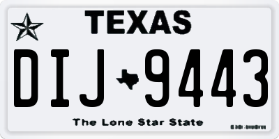 TX license plate DIJ9443