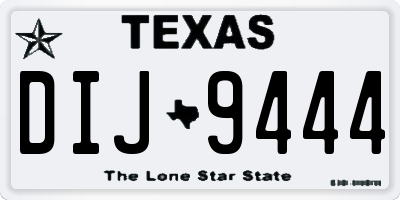TX license plate DIJ9444