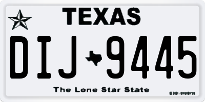 TX license plate DIJ9445