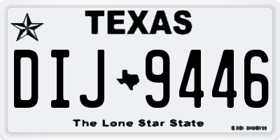 TX license plate DIJ9446