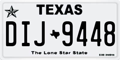 TX license plate DIJ9448