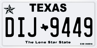 TX license plate DIJ9449
