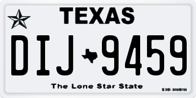 TX license plate DIJ9459